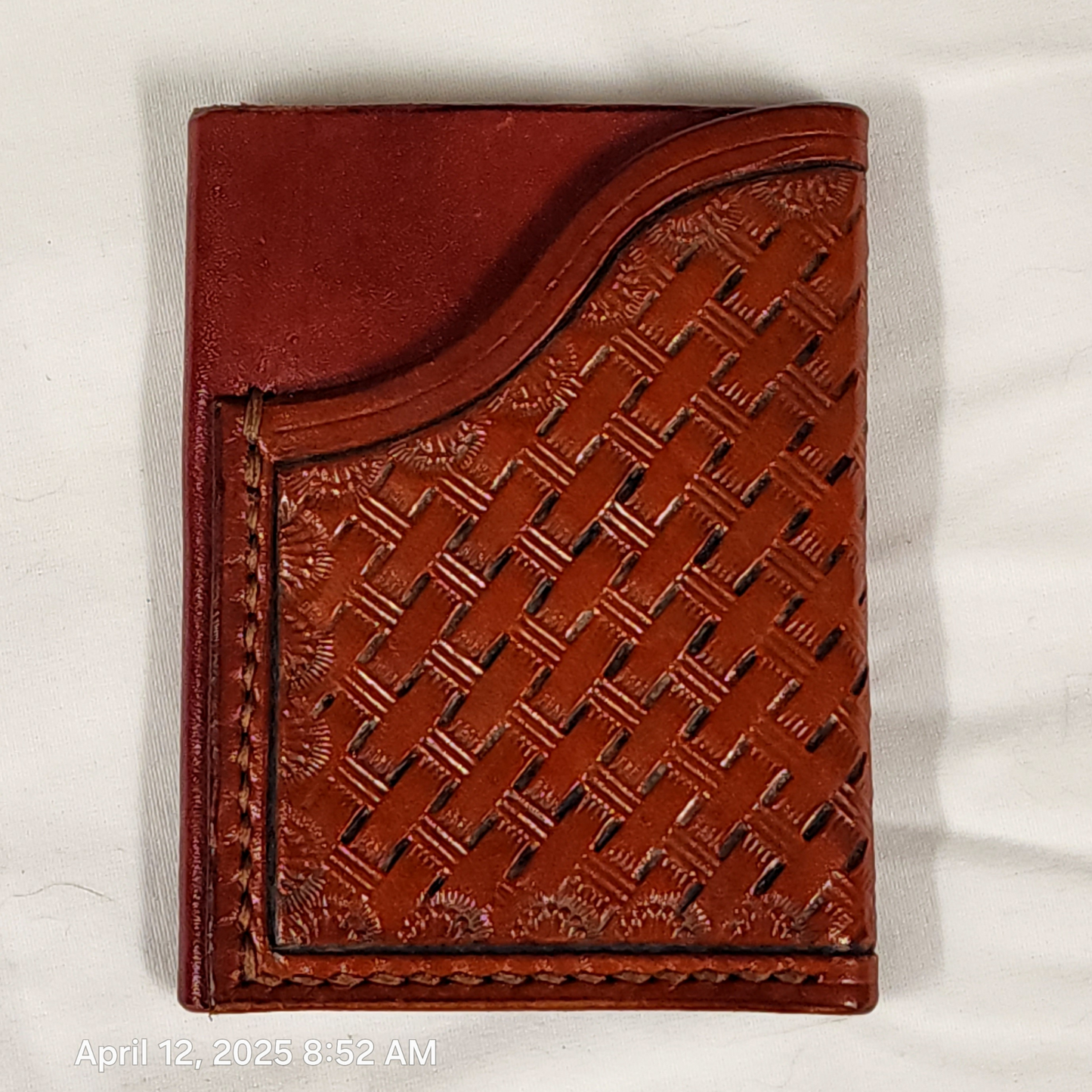 The Swoop Card Wallet with Basket Weave