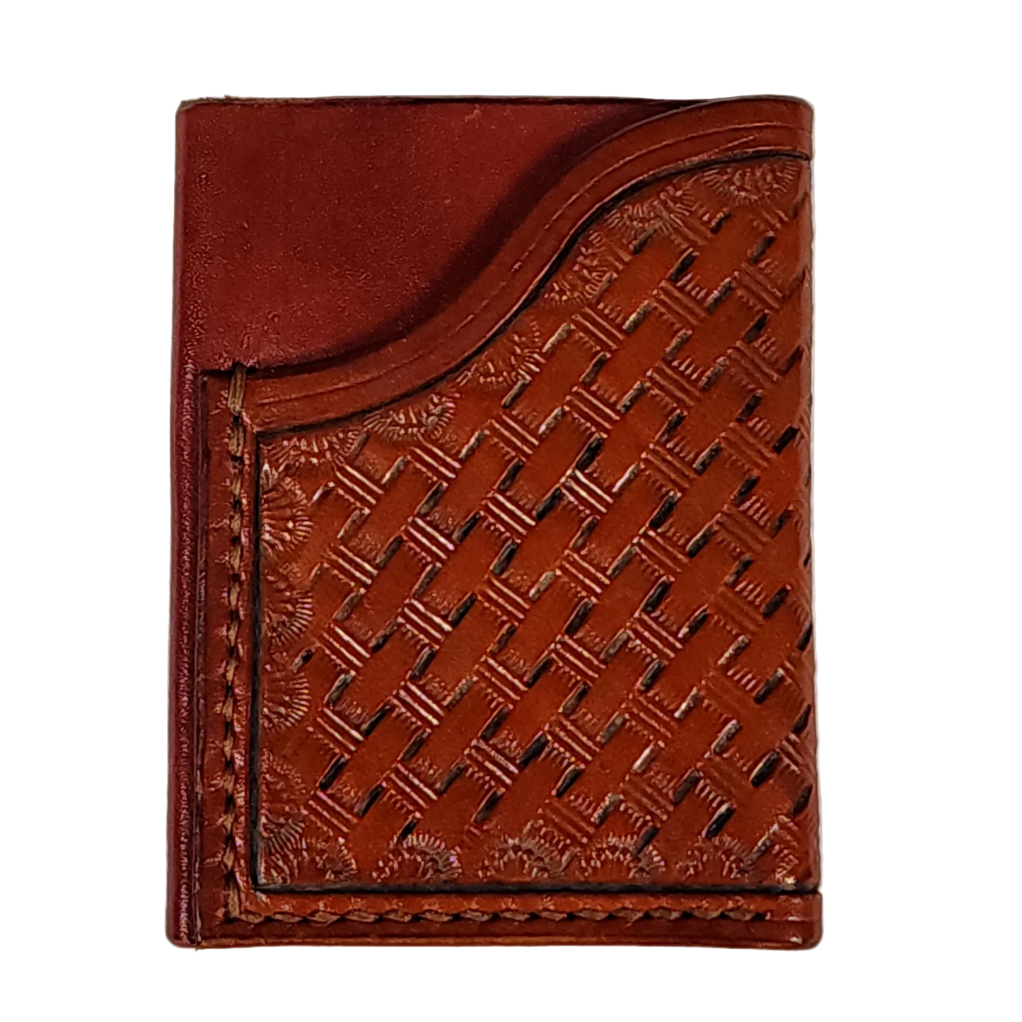 The Swoop Card Wallet with Basket Weave