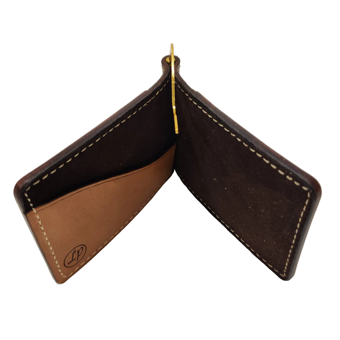 Tooled Money Clip with Outside Card Pockets