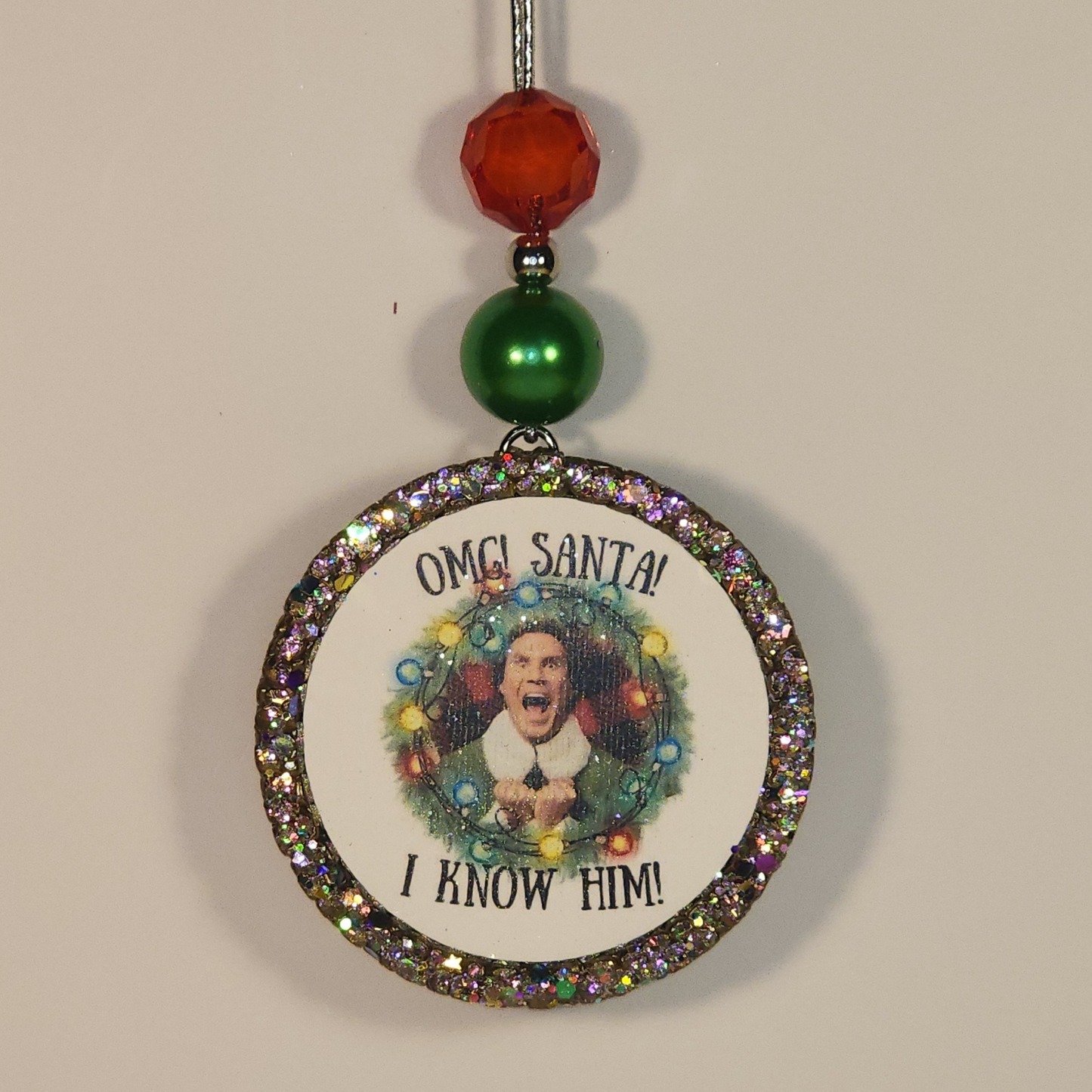 Red and Green Elf Car Freshie