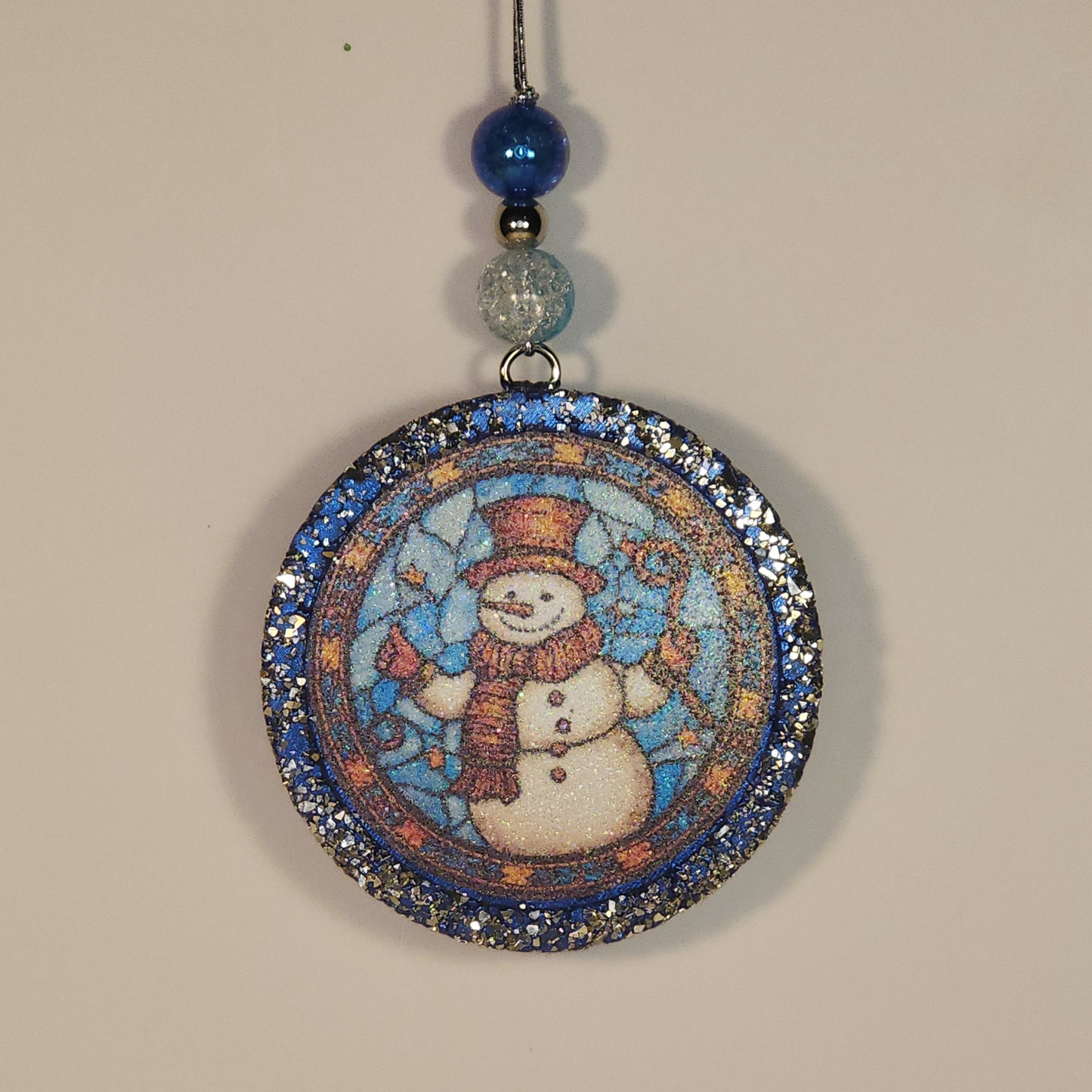 Sparkly Snowman Car Freshie