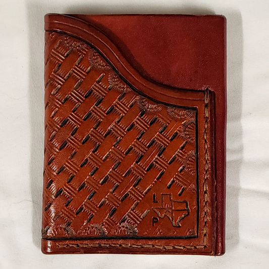 The Swoop Card Wallet with Basket Weave